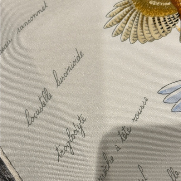 Hermes Multicolor Bird Print Scarf - Picture 6 of 6